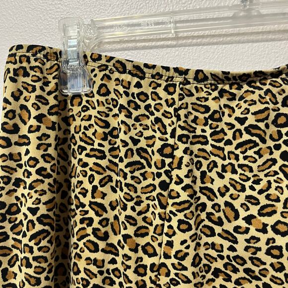 AGB Byer California Leopard Asymmetrical Skirt Size L Y2K Boho Handkerchief - Picture 8 of 9